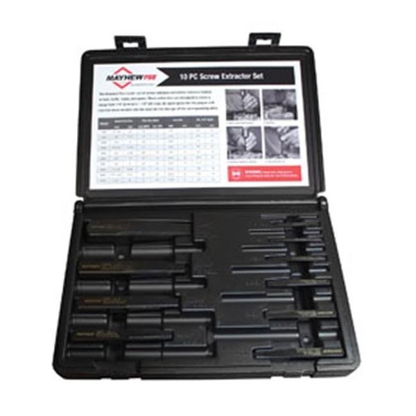 Mayhew Mayhew Tools  MAY-37345 Screw and Pipe Extractor Set - 10 Pieces MAY-37345